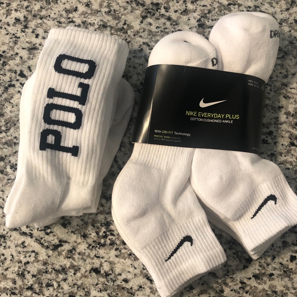 Men's White Ankle and Tall Socks